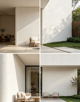 Panneaux de pierre flexibles blanc mat avec finition rainurée ultra fine, imperméables, feuilles murales en argile MCM