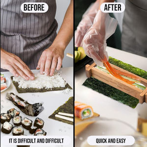 <span class=keywords><strong>Kit</strong></span> de fabrication de <span class=keywords><strong>sushi</strong></span> et de <span class=keywords><strong>maki</strong></span>, <span class=keywords><strong>kit</strong></span> de fabrication de <span class=keywords><strong>sushi</strong></span> de bricolage comprenant un moule à <span class=keywords><strong>maki</strong></span> en bambou et un épandeur de riz, rouleau à <span class=keywords><strong>sushi</strong></span> rapide - Product Image 5