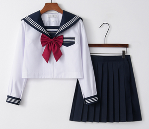 <span class=keywords><strong>Uniforme</strong></span> d'écolière japonaise grande taille JK Noir Marin Basique Dessin animé <span class=keywords><strong>Uniforme</strong></span> de marin Ensembles Costume Femme Fille Costume - Product Image 4
