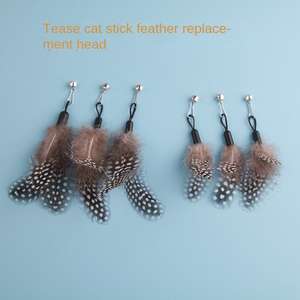 Juguete para Gatos DIY Ecológico, Varita con Plumas de Repuesto, Limpieza de Dientes, Alivio de la Ansiedad, Clásico y Resistente - Product Image 2