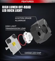 Lumières de roche LED super lumineuses RGB RGBW haute performance led puce 8800lm 8 Pods IP68 LED Rock Lights