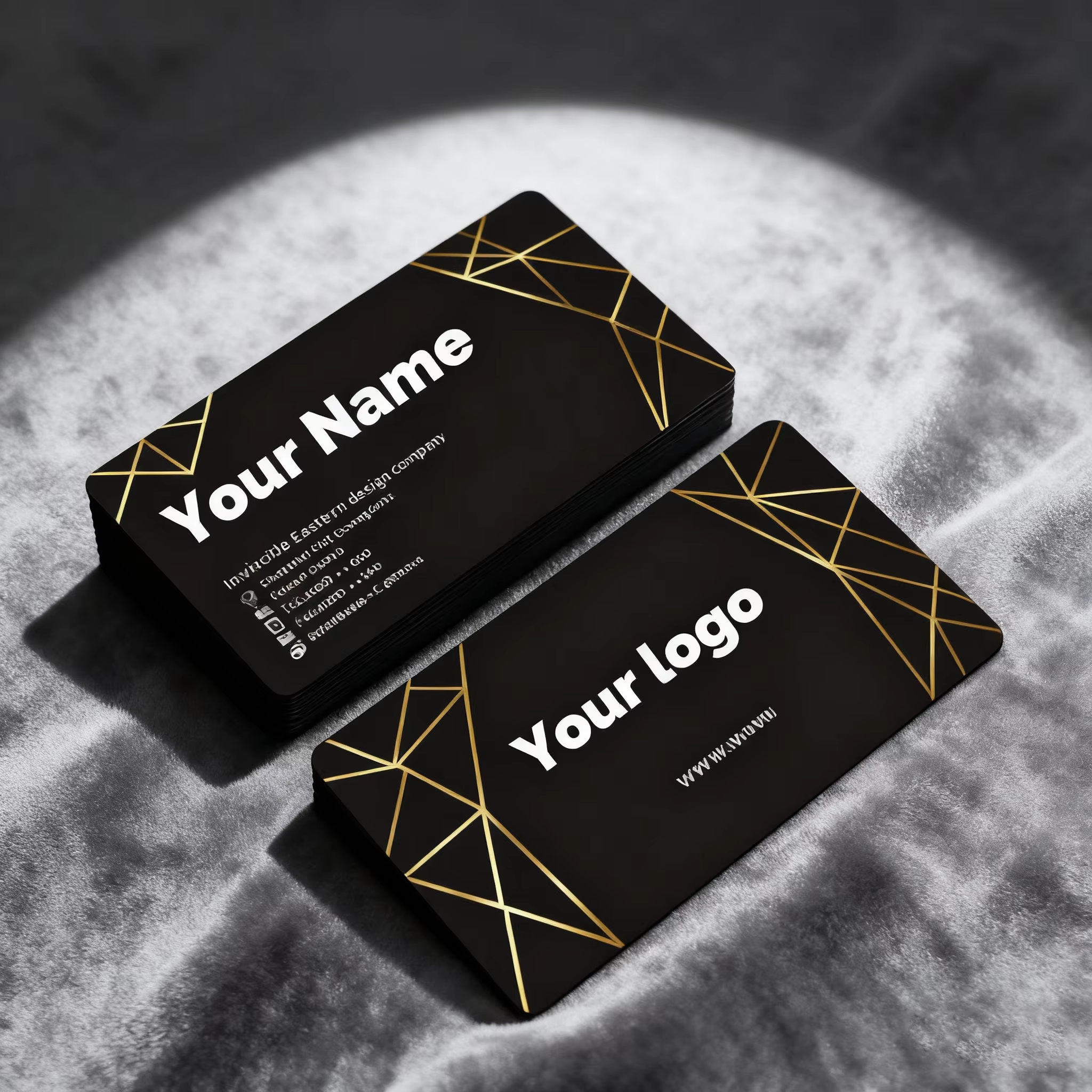 Custom Printed Logo PVC Plastic Business Card Luxury Custom Matt Black PVC Business Card