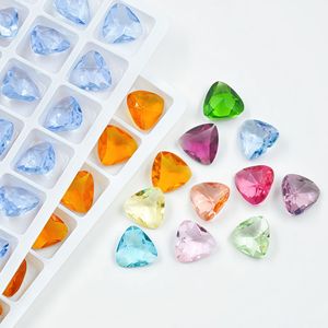 K9 triangular fat edge pointed bottom <b>Drill</b> DIY jewelry accessories Transparent bottom <b>drill</b> manufacturer wholesale - Product Image 2