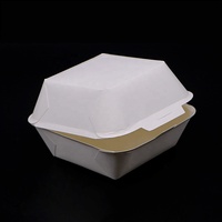 Magasin de restauration rapide, boîte d'emballage en papier avec impression de Logo personnalisée, à emporter, à clapet pour hamburgers et frites