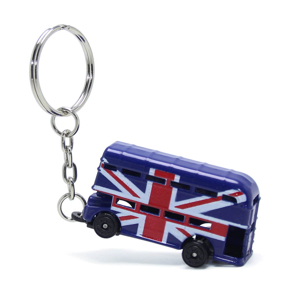 Inggris London Gantungan Kunci Bus Cincin Liontin Mobil Souvenir UK Gantungan Kunci Jimat Hadiah Inggris Gantungan Kunci Bus Logam