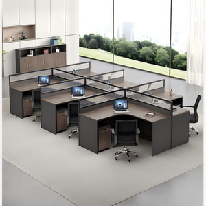 Postazione di Lavoro Modulare di Alta Qualità per 2-4 Persone, Design Moderno con Divisori e Cubicoli - Product Image 6