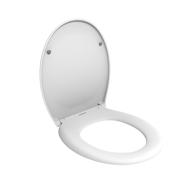 Бытовая белая удлиненная легко очищаемая круглая эргономичная крышка для унитаза UF