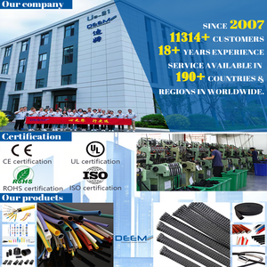 Deem 3:1 và 4:1 co lại tỷ lệ đen PE nhiệt co lại ống với keo bên trong cung cấp cách nhiệt bền cho dây của bạn - Product Image 5