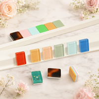 Jeu de Mahjong Américain Personnalisé en Acrylique 2/3/4 Couches, Couleurs Macaron Pastel, pour Loisirs Familiaux et Cadeaux de Fête