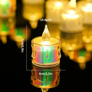 Hochwertige Warmgelbe Plastik-<span class=keywords><strong>LED</strong></span>-Teelichter Tränenförmige Teelichter Romantische Tischdekoration Flammenlose <span class=keywords><strong>LED</strong></span>-Kerzenlichter - Product Image 6