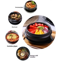 Bol Dolsot Coréen pour Bibimbap, Pot en Céramique Antiadhésif de Qualité Supérieure et Durable, Casserole Commerciale pour Nouilles de Riz et Soupe de Kelp avec Plateau