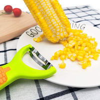 Creatieve Roestvrijstalen Maïsschaafmachine Handmatige Fruitgroente Keukengadget Met Pp-Plastic Voor Het Pellen Van Maïs