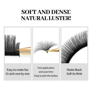 Khay mi nối chuyên nghiệp XIUSUZAKI bán buôn, mi chồn <span class=keywords><strong>Siberian</strong></span> volume riêng lẻ 8-25mm, siêu đen lì, dễ tạo quạt - Product Image 5