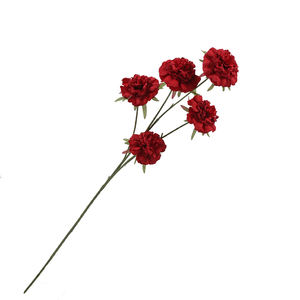 Flor Artificial de Cordyceps Sinensis, Flor de Seda de Cinco Cabezas, Decoración Suave para Bodas en Interiores y Exteriores, Modelo SCC-395, Estilo Florista - Product Image 1