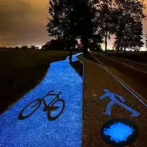 Piedras de jardín que brillan en la oscuridad, Rocas azules que brillan en la oscuridad para paisajismo