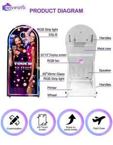 Cabina de <span class=keywords><strong>Fotos</strong></span> Inteligente con Pantalla Táctil Curva de 65 Pulgadas, Plegable, de Vidrio, Compatible con <span class=keywords><strong>Instagram</strong></span> y Redes Sociales - Product Image 1