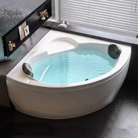 Baignoire d'Angle Balnéo Spa Jacuzzi Blanche Acrylique Massage à Remous pour 2 Personnes, Prix Direct Usine