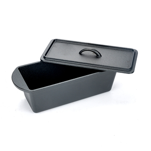 Moule à pain en fonte 2-en-1 de 11 x 5 pouces, moule à gâteau en fonte, outil de cuisson - Product Image 1