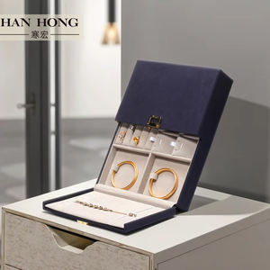 Vente en gros Boîte de rangement pour bijoux Boîte de voyage pour bijoux Boîte de présentation pour bijoux en cuir pour voyage - Product Image 2