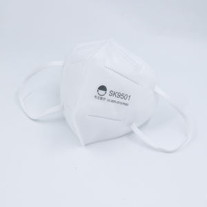 Skypro <span class=keywords><strong>respirator</strong></span> FFP2 sekali pakai, nyaman pas lipat datar Earloop wajah kapas pemblokiran debu GB2626 KN95 setengah wajah - Product Image 4
