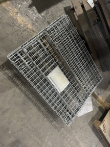 Heavy-Duty dây kim loại bền Lưới lưu trữ hàng hóa container hàn thép lỗ vuông Stackable kho hậu cần màn hình - Product Image 6