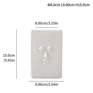 <span class=keywords><strong>Vaso</strong></span> in ceramica di lusso con decorazione morbida con Design <span class=keywords><strong>bianco</strong></span> con superficie bruciata da tavolo <span class=keywords><strong>porta</strong></span> fiori per uso domestico - Product Image 6