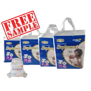 批发廉价婴儿尿布舒适汁液材料XXL/XXXL尺寸训练功能免费级尿布中国 - Product Image 1