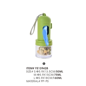 Récipient de stockage d'aliments pour animaux domestiques hermétique empilable et peu encombrant 3 tailles S M L 50ml 75ml 160ml pour l'organisation de garde-manger de <span class=keywords><strong>croquettes</strong></span> sèches - Product Image 3