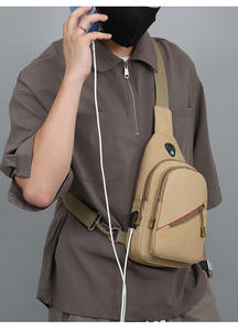 Nuova Borsa a Tracolla da <span class=keywords><strong>Uomo</strong></span> in Pelliccia con Ricarica USB, Multifunzione, Casual, da Viaggio - Product Image 6