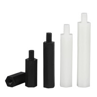 Entretoises hexagonales en plastique électronique en nylon noir M2/2.5/3/4*L + 6mm, entretoises mâle-femelle