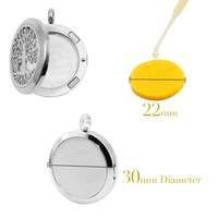 60 paquets de coussinets de rechange en feutre de 22mm de diamètre pour diffuseur d'arôme d'huile essentielle collier pendentif médaillon désodorisant de voiture
