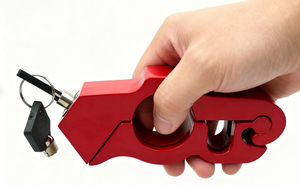 चीन कारखाने अनुकूलित एल्यूमीनियम मिश्र धातु मोटरसाइकिल मजबूत सुरक्षा एंटी-चोरी हैंडलबार लॉक - Product Image 6