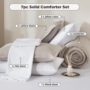 <span class=keywords><strong>Comforter</strong></span> thiết lập 7 miếng giường trong một túi Cal Vua giường <span class=keywords><strong>Comforter</strong></span> Bộ bột yến mạch mùa hè rắn mềm nhẹ <span class=keywords><strong>Comforter</strong></span> - Product Image 3