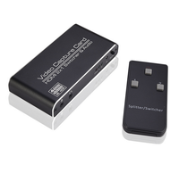 Nouveau fournisseur fiable commutateur HDMI 2x1 séparateur HDMI 2 en 1 commutateur de sortie convertisseur HDMI avec 3.5mm/prise en charge de l'adaptateur d'extracteur Audio optique 4K30HZ 1080P