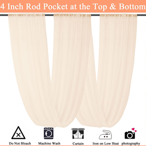 Elegant White Wedding Ceiling Drapes Party Decoration <b>Curtains</b> 100% Polyester <b>Blackout</b> European & American Style - Product Image 3