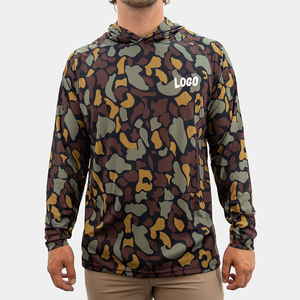 <span class=keywords><strong>Haut</strong></span> de pêche personnalisé de haute qualité, léger, anti-UV, sublimé, taille XL, motif camouflage, pour hommes, avec manches longues - Product Image 1