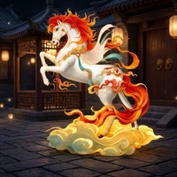 Décoration lumineuse LED Cheval Volant pour festivals, expositions, décors de scène et vitrines