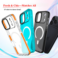 Coque de téléphone magnétique en TPU antichoc compatible avec la recharge sans fil pour iPhone 6-17 Pro Max, prête pour les commandes en gros
