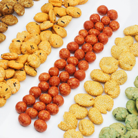Galletas de cacahuete japonesas con forma de ravioles, sin OMG, con recubrimiento mixto