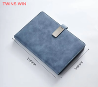 Vente directe d'usine, cahiers personnalisés avec couverture en cuir PU compact, cahier A5 à couverture rigide avec fermeture magnétique effet miroir