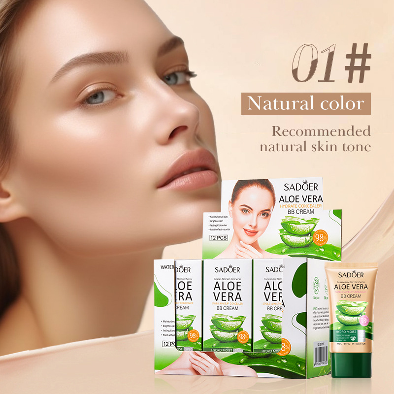 SADOER Private Label Aloe Vera BB Cream - Lightweight Moisturizing  Concealer for All Skin Types, CE Certified Quality