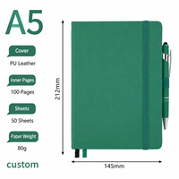 Carnets de bureau en stock, résistants à l'usure, papier épais, couverture rigide en cuir PU, portables, haute qualité, couleur personnalisable