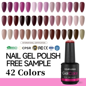 เจลทาเล็บมืออาชีพขายดี 42 สี ตัวอย่างฟรี ติดทนนาน ปราศจากสาร Hema ใช้กับหลอด UV/LED รับผลิต OEM สำหรับร้านทำเล็บ - Product Image 1