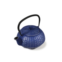 Fabrication de théière en fonte de qualité supérieure théière en fonte de couleur bleue antique 500ml