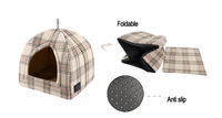 Lit pour chat de taille personnalisée en mousse haute densité facile à plier lits pour chat de compagnie à carreaux