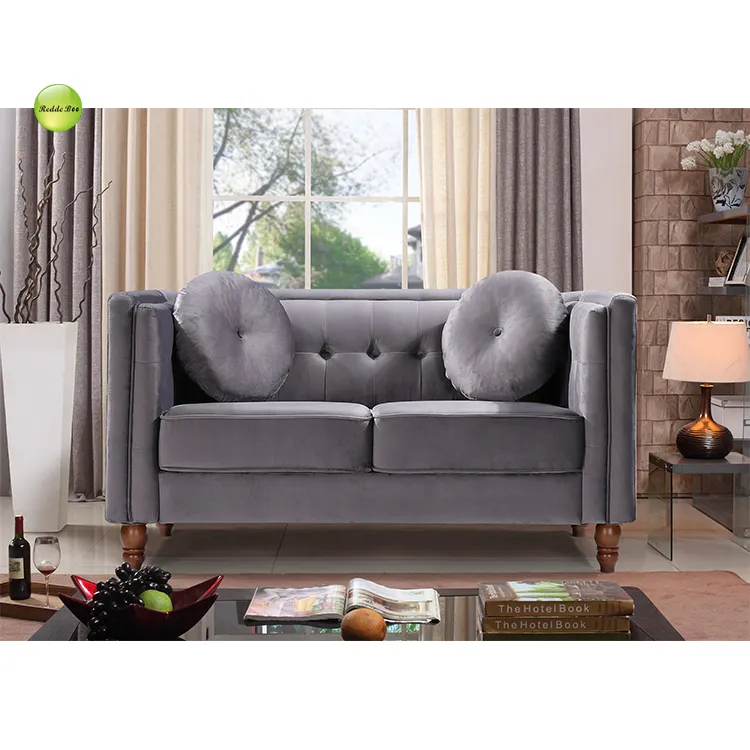 Arabic living room fashion 2 seater velvet fabric sofa set furniture toronto from shunde factory
