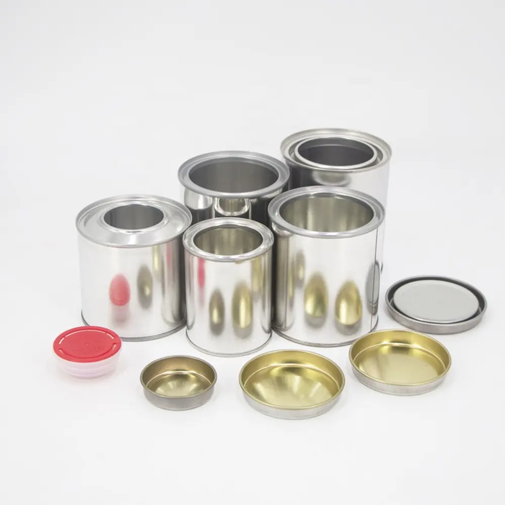 Multi-sizes Tinplate Metal Tin Cans With Lid For Empty Paint Cans For Paint Package