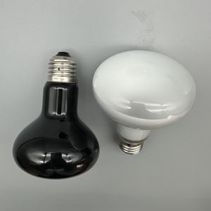 Lampada Riscaldante per Rettili Collesun R63/R80, Lampadina Rossa Notturna per E26/E27, Materiale in Vetro, Stile Classico Rotondo per Uso Interno - Product Image 1