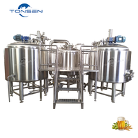 Équipement de brasserie commerciale en acier inoxydable de 1000L, 2000L, 3000L, 5000L