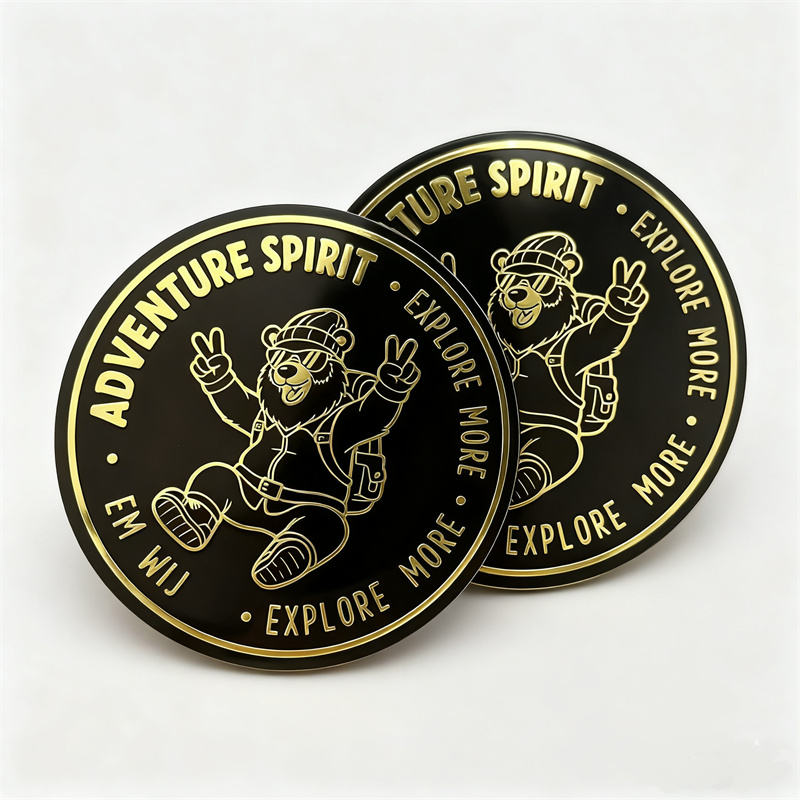 Autocollants métalliques dorés personnalisés